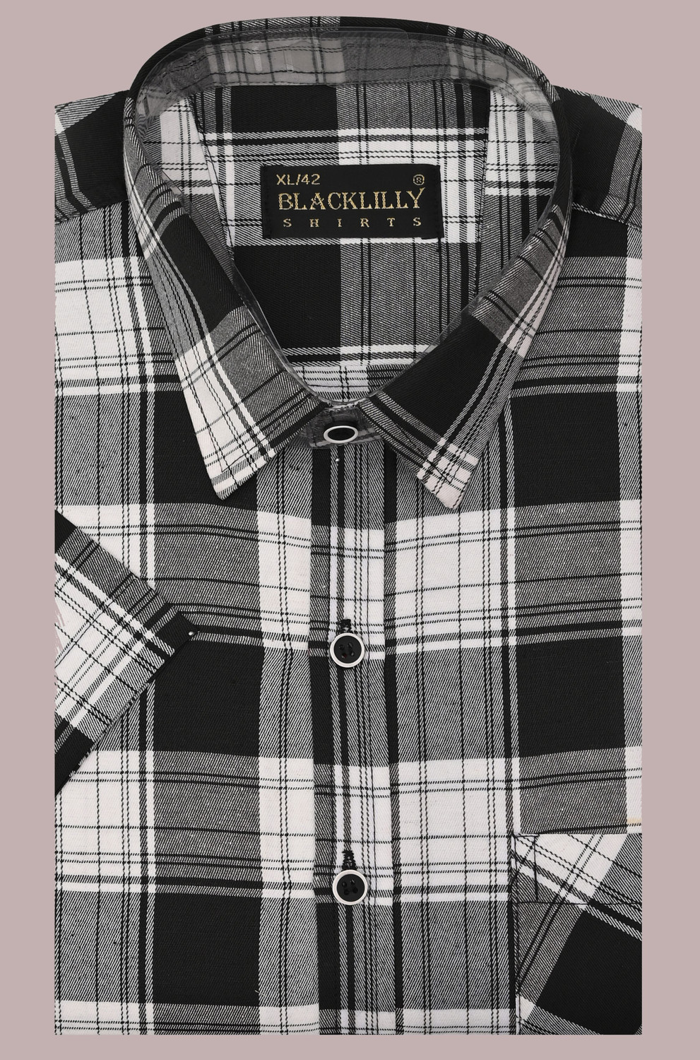 BlackLilly Men Slim Fit Checkered Shirt - Image 1