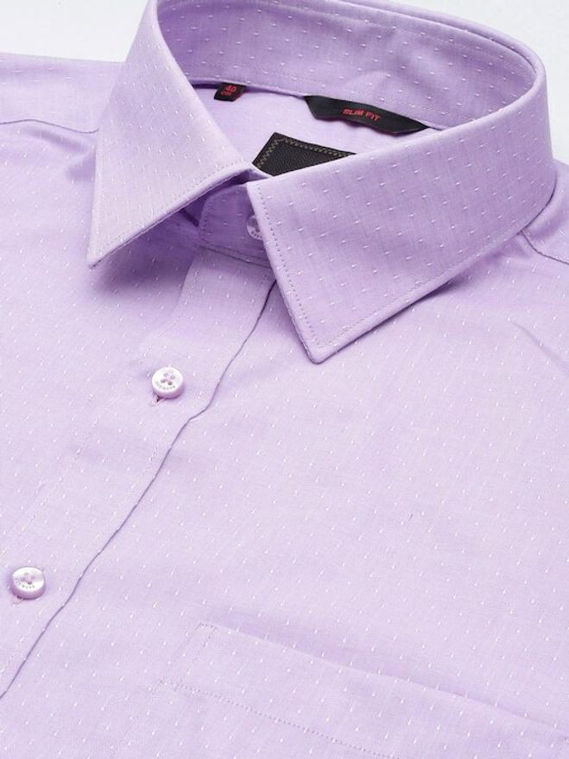 Image of Raymond Men Slim Fit Self Design Formal Shirt