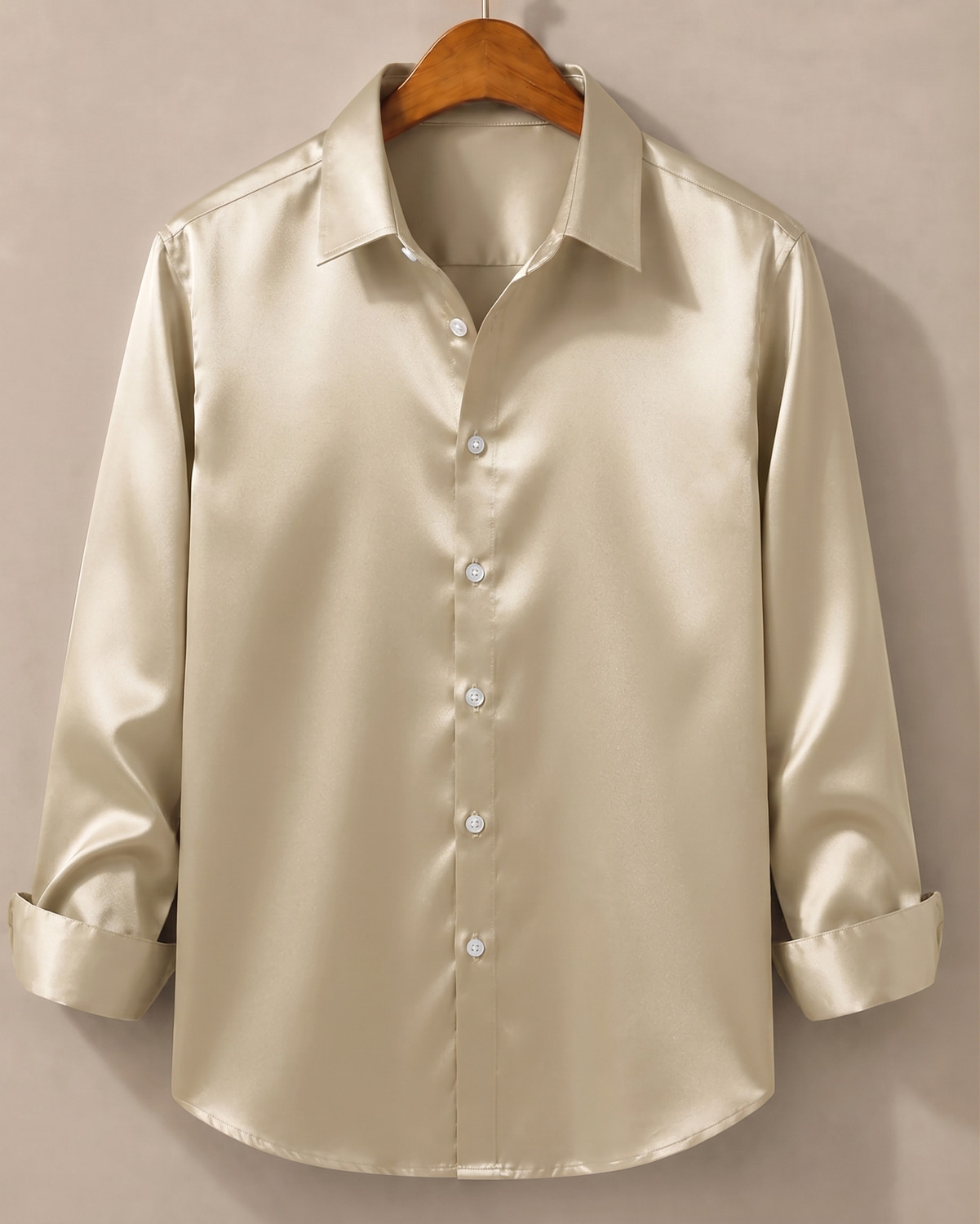 Image of FIBERMILL Men Slim Fit Solid Spread Collar Formal Shirt