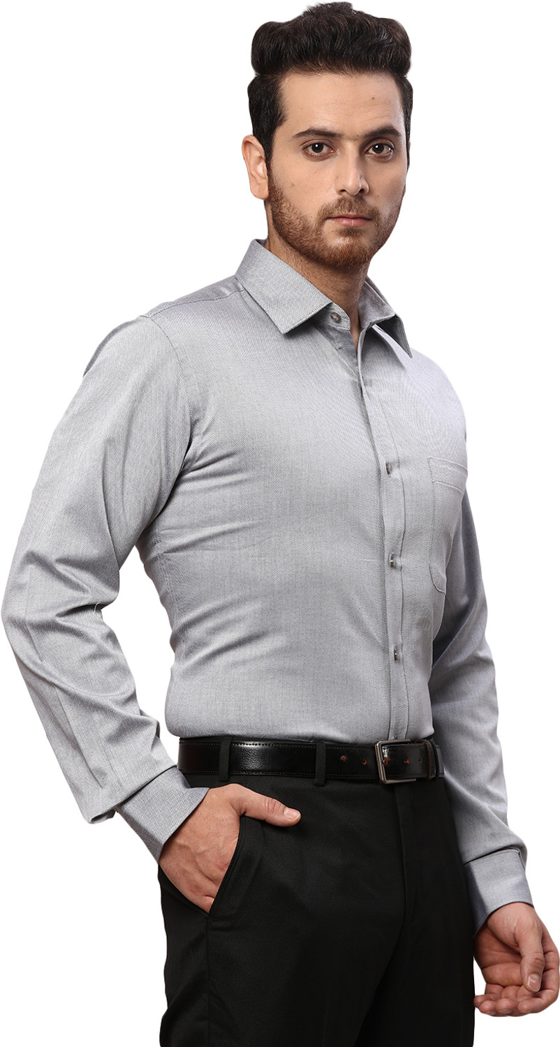 Image of Raymond Men Slim Fit Solid Formal Shirt