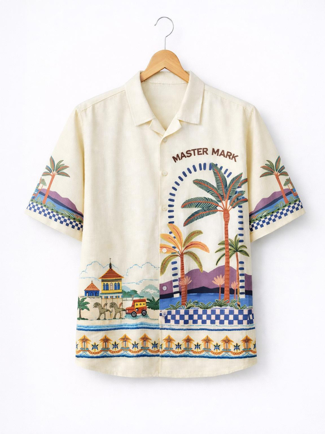 MM MASTER MARK Men Regular Fit Printed Spread Collar Casual Shirt - Image 1