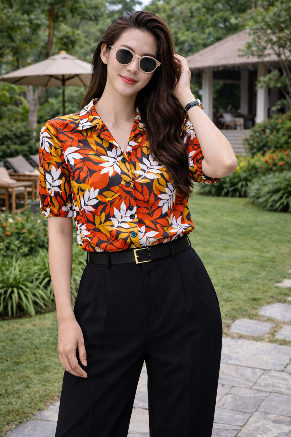 Image of VERO MODA Women Regular Fit Solid Spread Collar Casual Shirt