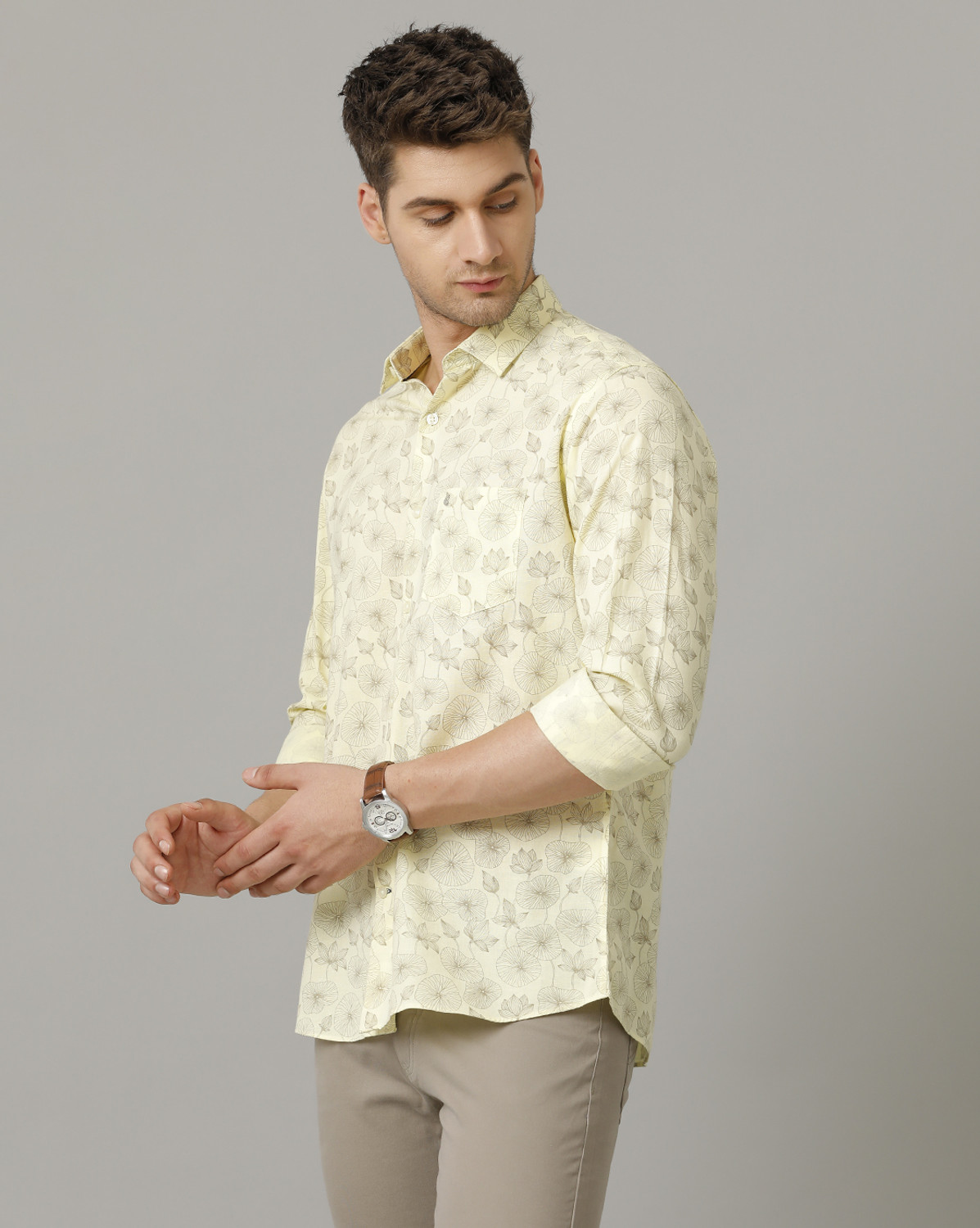 Image of CAVALLO BY LINEN CLUB Men Slim Fit Printed Casual Shirt