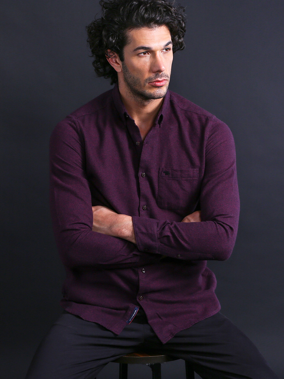 THE BEAR HOUSE Men Purple Casual Shirt - Image 1