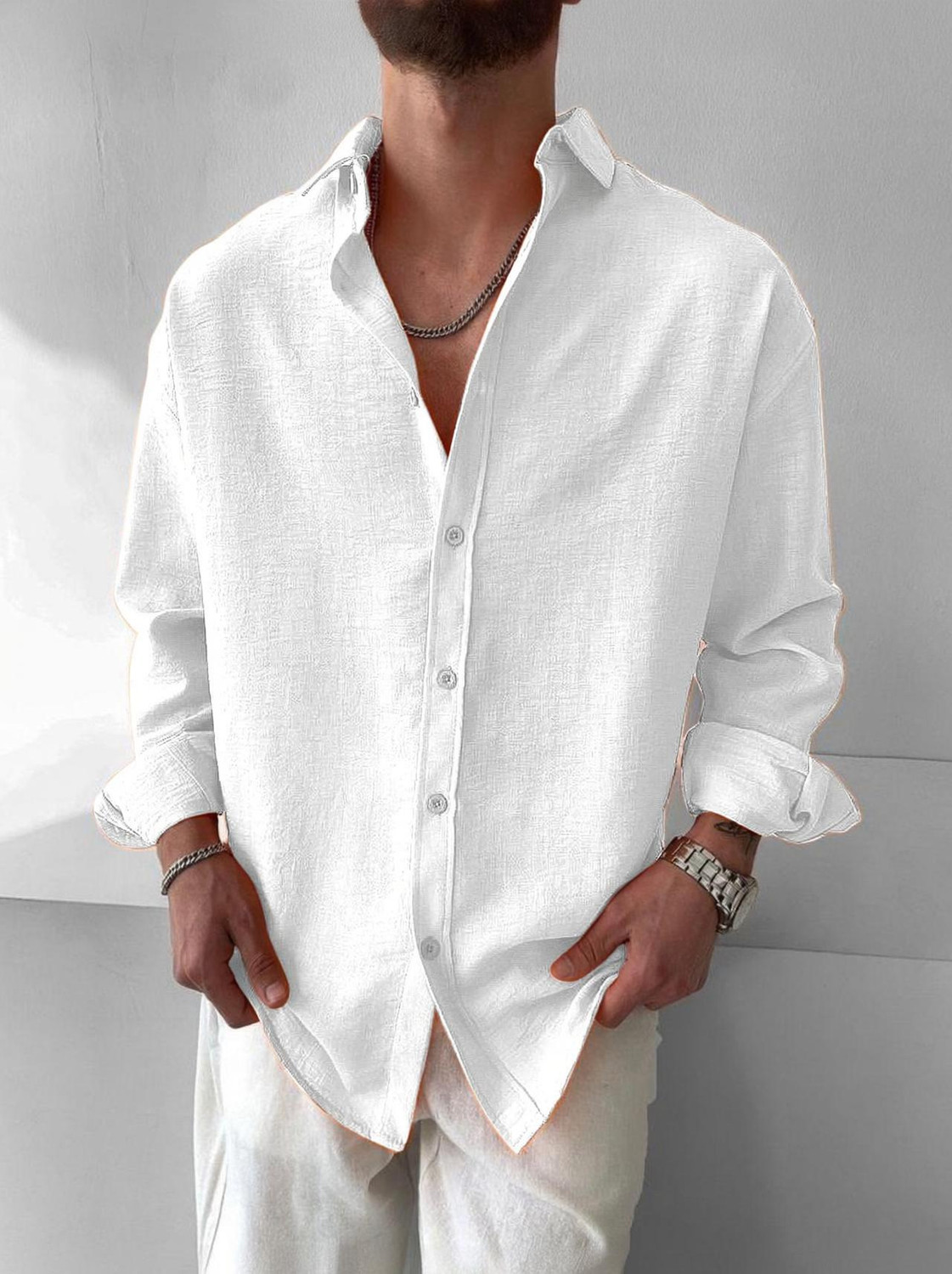 JACKBELLA Men Regular Fit Solid Spread Collar Shirt - Image 1