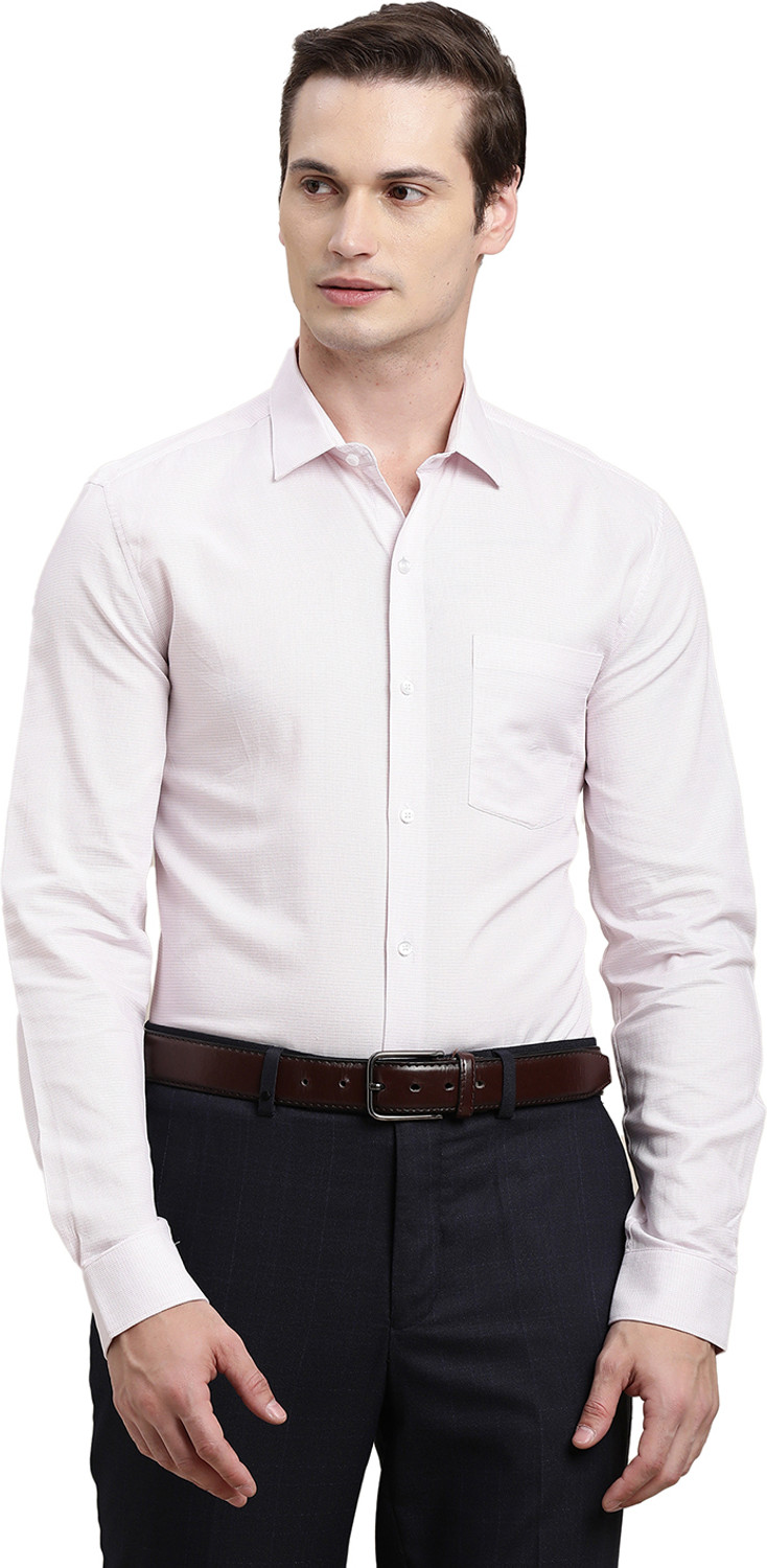 Image of TURTLE Men Slim Fit Solid Formal Shirt