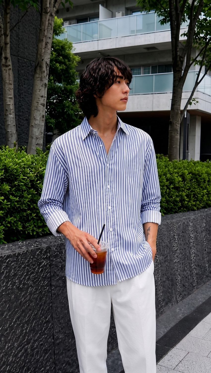 Image of Aayat Enterprises Men Slim Fit Striped Spread Collar Casual Shirt