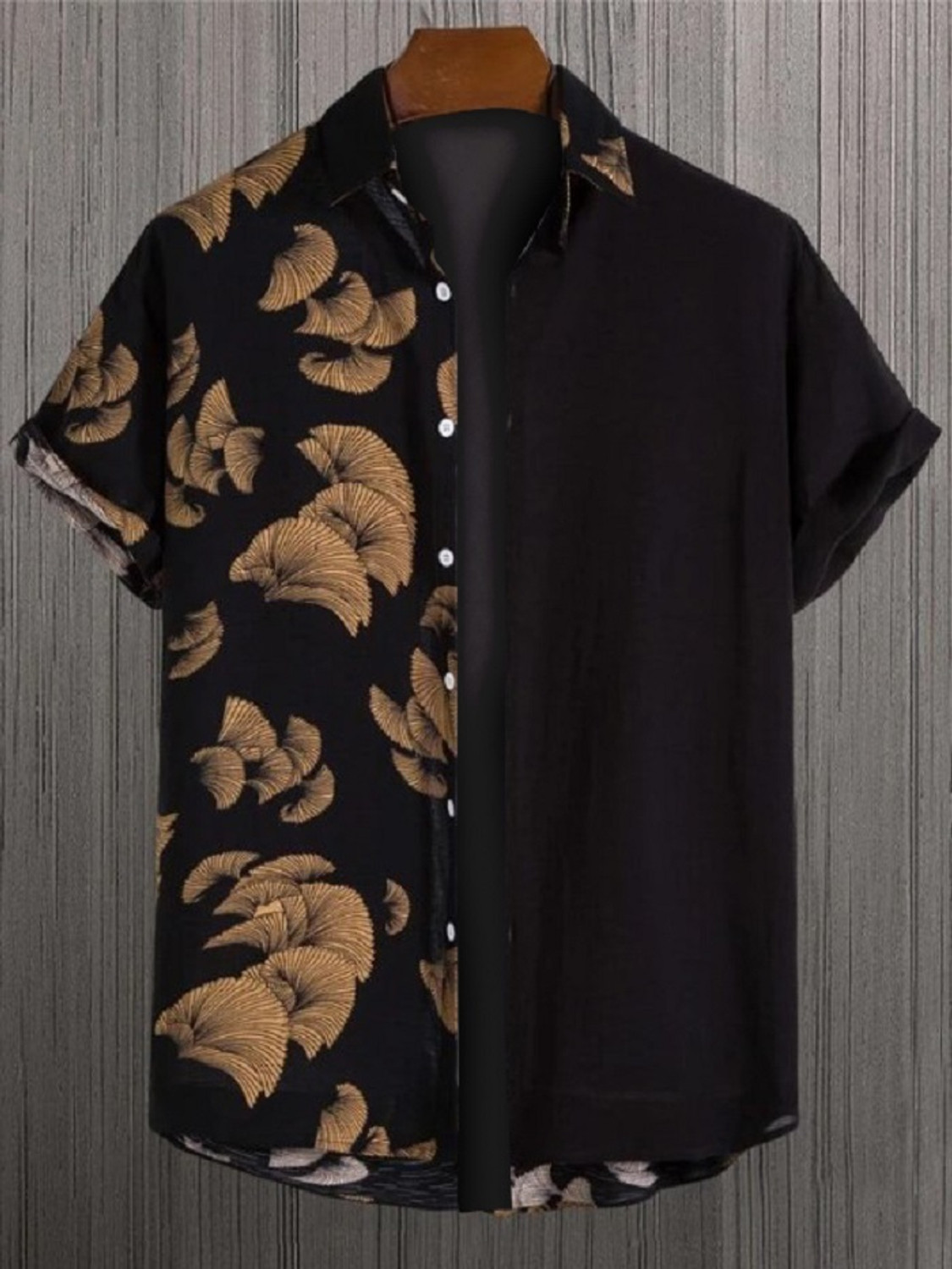 Image of SEVENTEENSTITCH Men Regular Fit Printed Spread Collar Casual Shirt