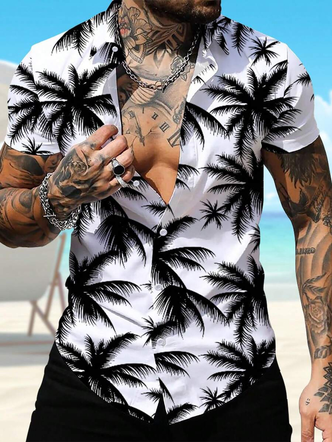 Image of SEVENTEENSTITCH Men Regular Fit Printed Spread Collar Casual Shirt