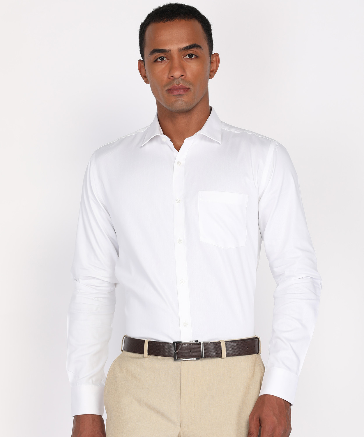 Image of PARK AVENUE Men Slim Fit Self Design Formal Shirt