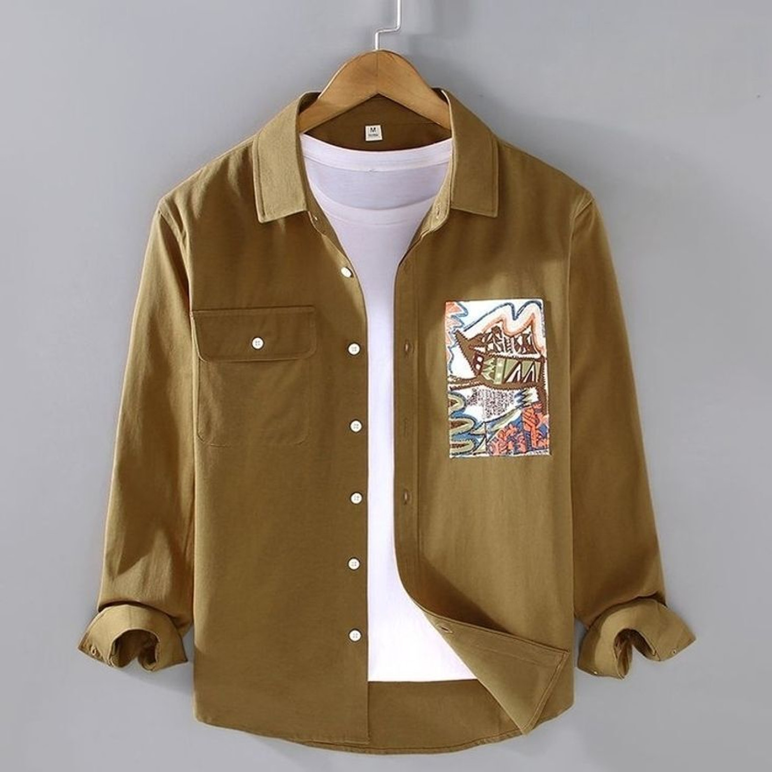 Nortex Printed Casual Curved Collar Shirt - Image 1