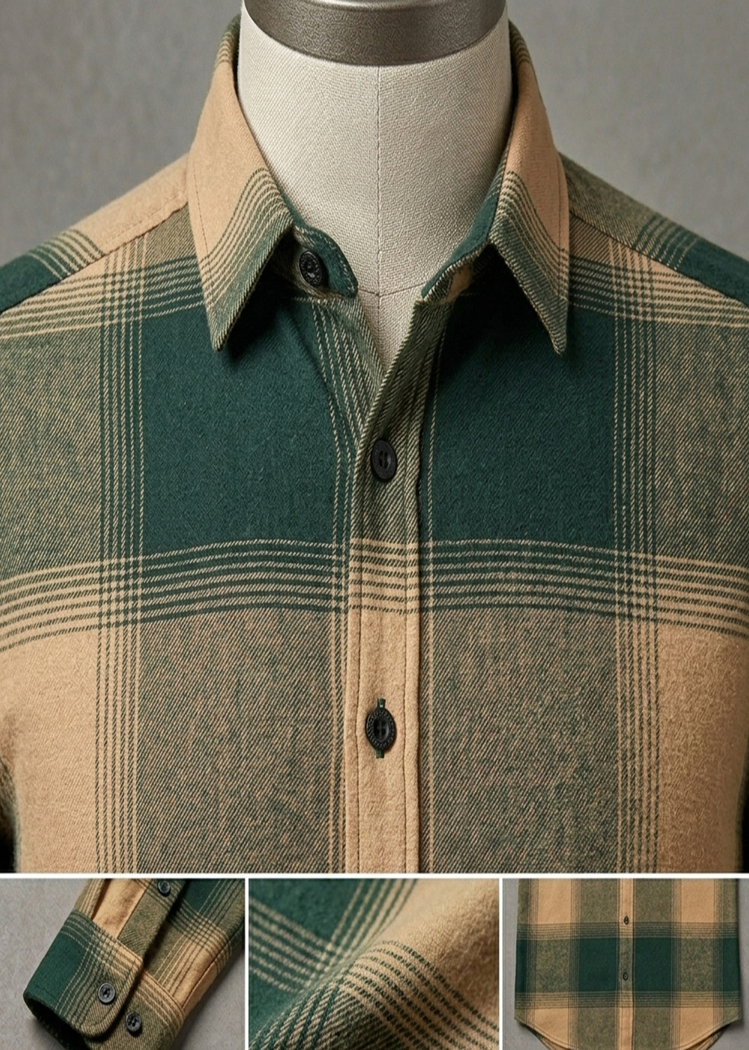 Image of TREN Men Regular Fit Checkered Spread Collar Casual Shirt