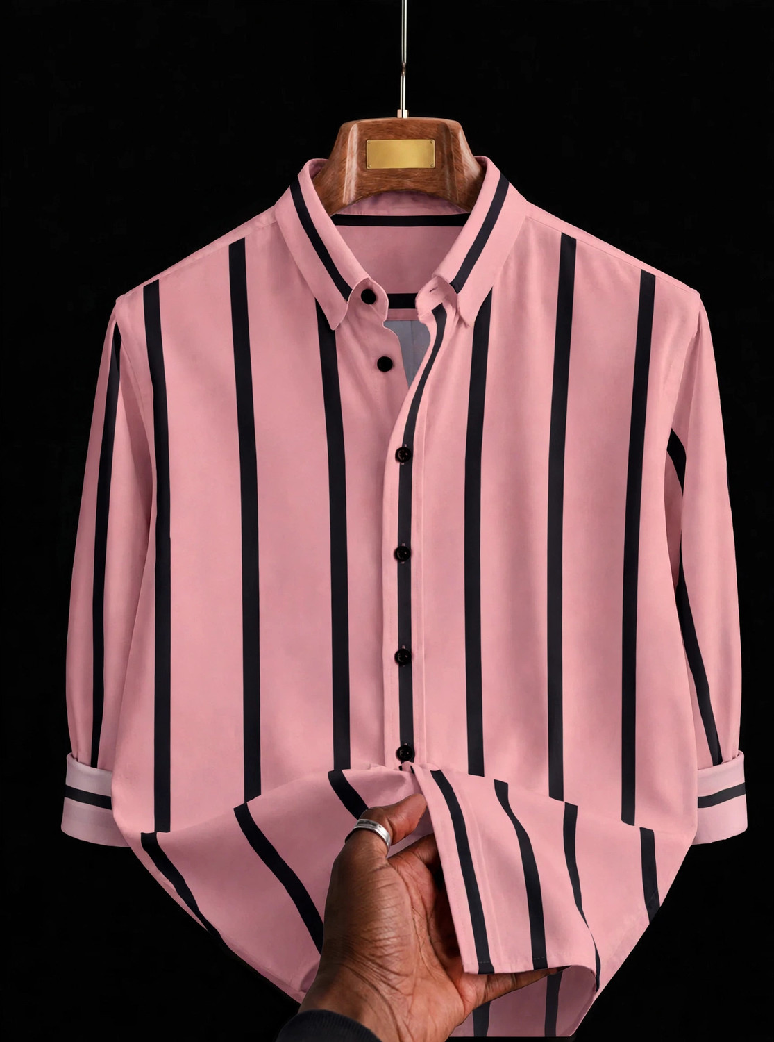 Image of Varidashi Men Regular Fit Printed Spread Collar Casual Shirt