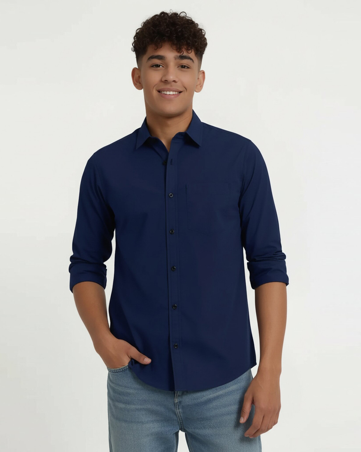 Image of METRONAUT Men Regular Fit Checkered Spread Collar Casual Shirt