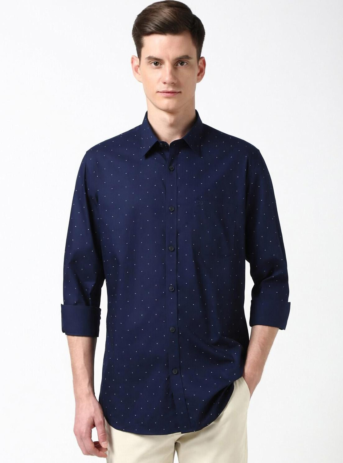 Image of PETER ENGLAND Men Slim Fit Printed Casual Shirt