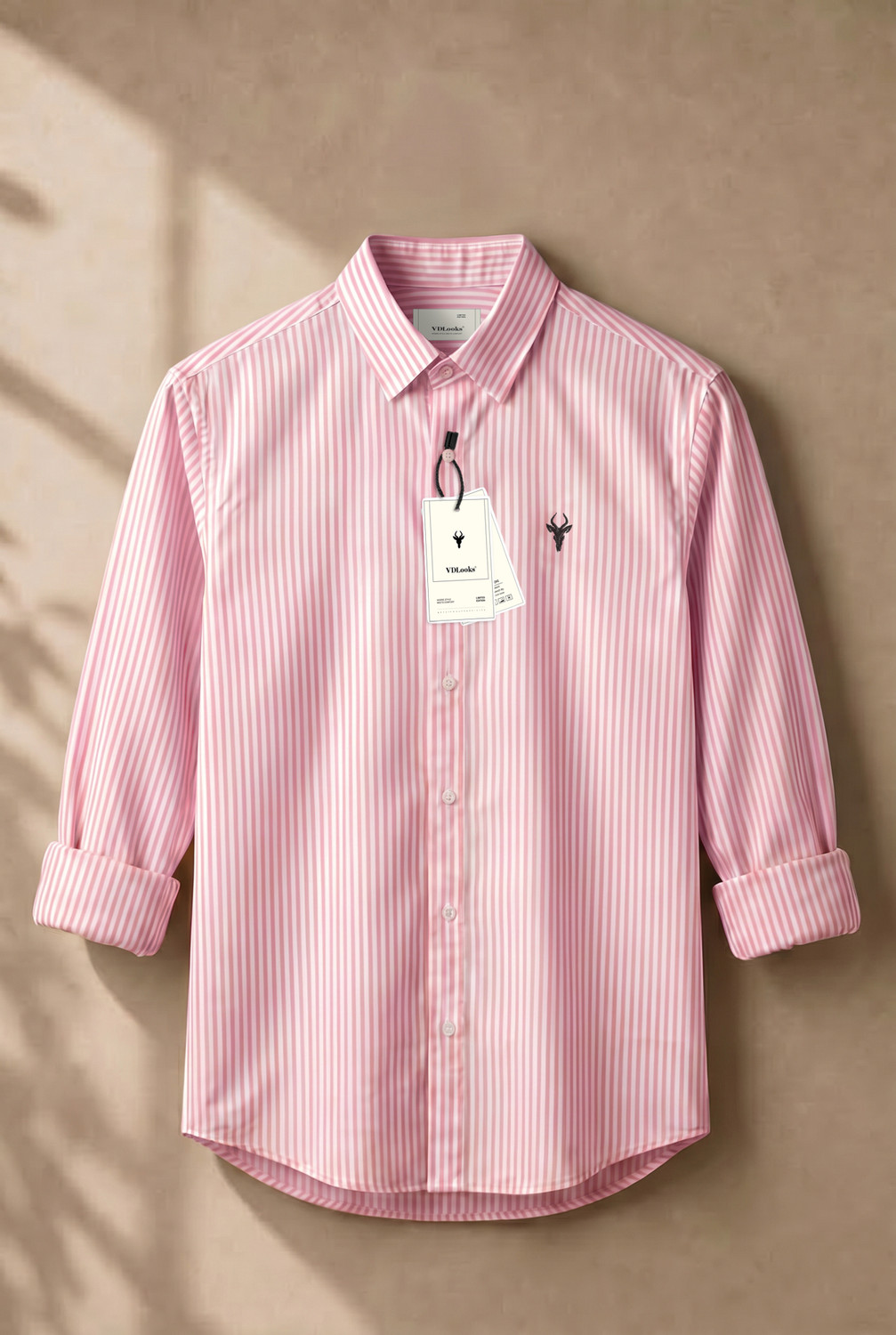 vdlooks Men Regular Fit Striped Spread Collar Casual Shirt - Image 1
