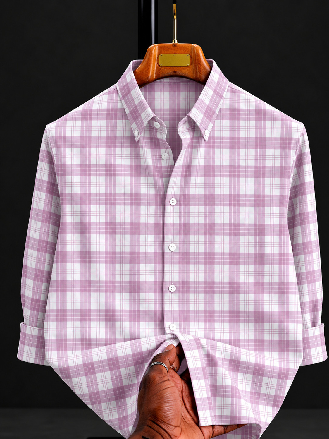 Image of clinch fashion Men Regular Fit Self Design Slim Collar Casual Shirt