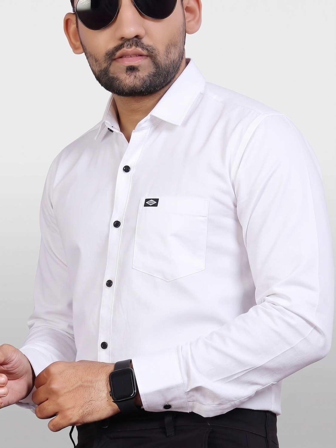 METRONAUT Men Regular Fit Solid Button Down Casual Shirt - Image 1