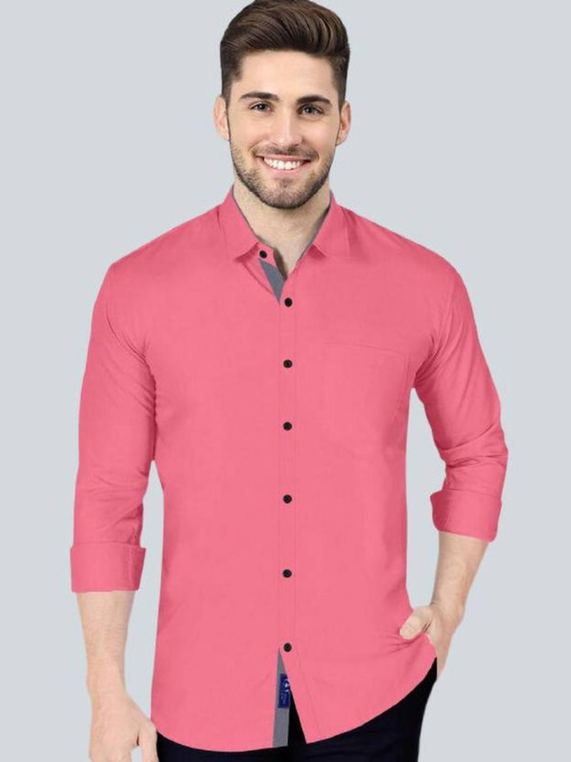 Image of VIVCORE Men Regular Fit Solid Casual Shirt