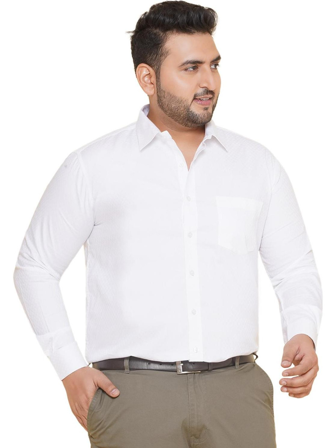 METRONAUT PLUS Men White Formal Shirt - Image 4