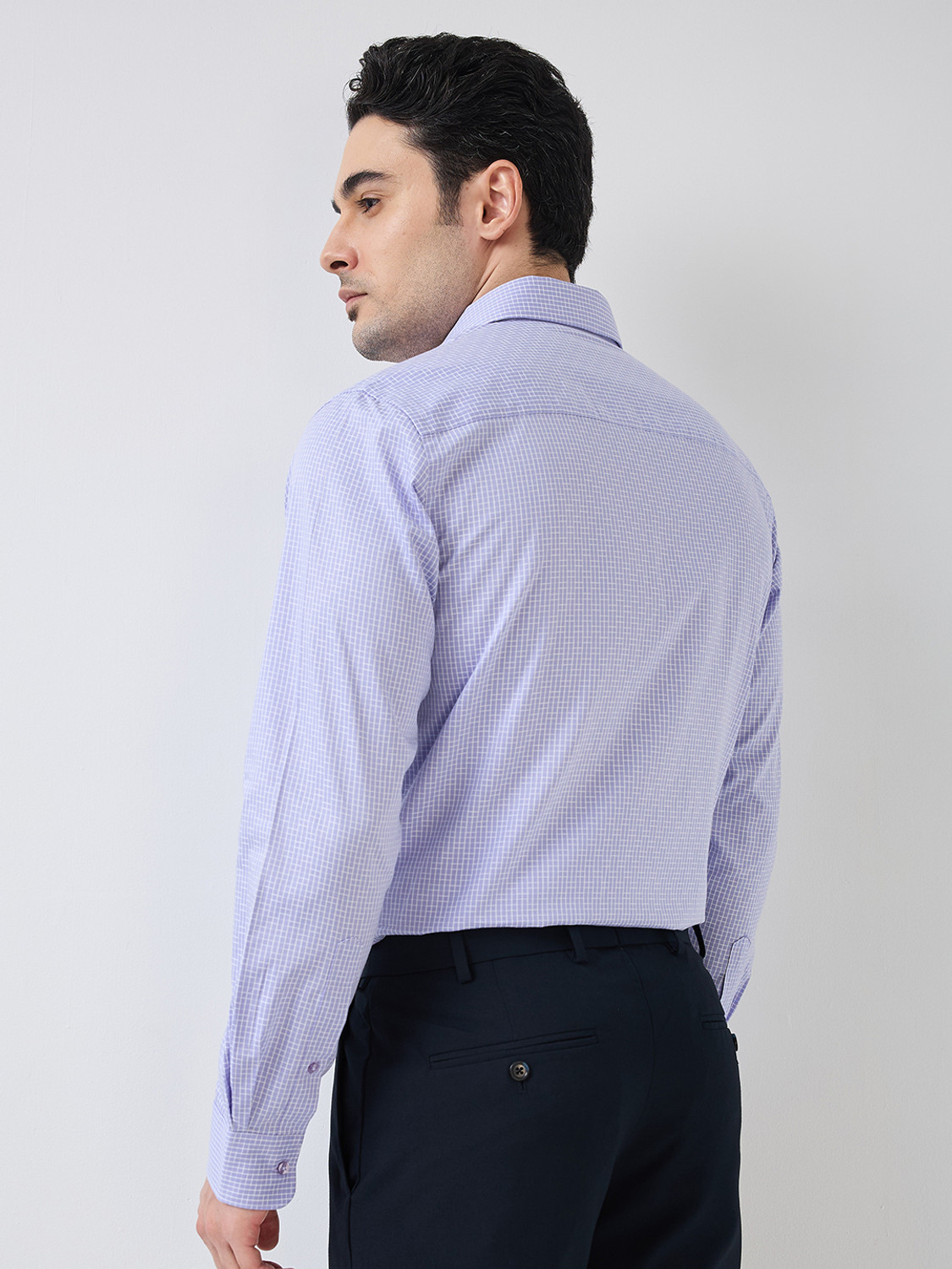 Image of Raymond Men Regular Fit Self Design Formal Shirt