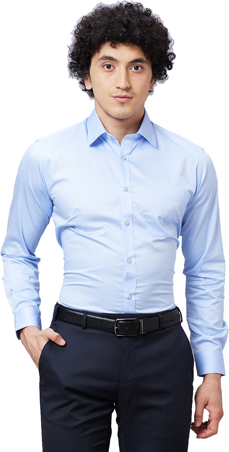 Image of Raymond Men Regular Fit Self Design Formal Shirt