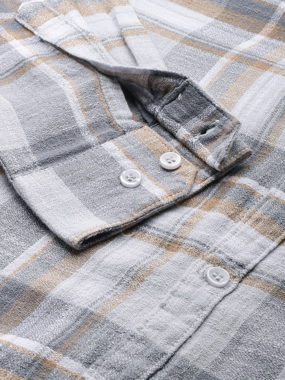 Image of Mast & Harbour Men Regular Fit Checkered Casual Shirt