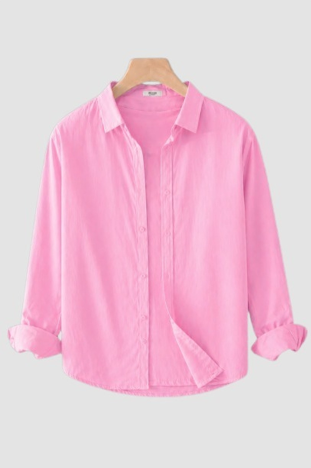 Image of FIBERMILL Men Slim Fit Solid Spread Collar Formal Shirt