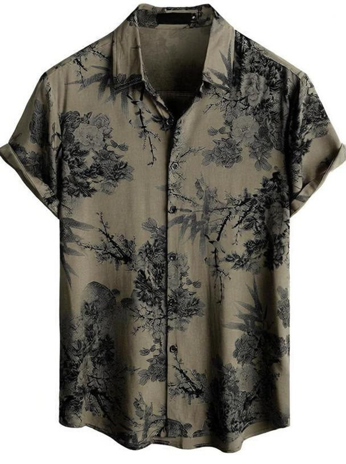 Image of SEVENTEENSTITCH Men Regular Fit Printed Spread Collar Casual Shirt