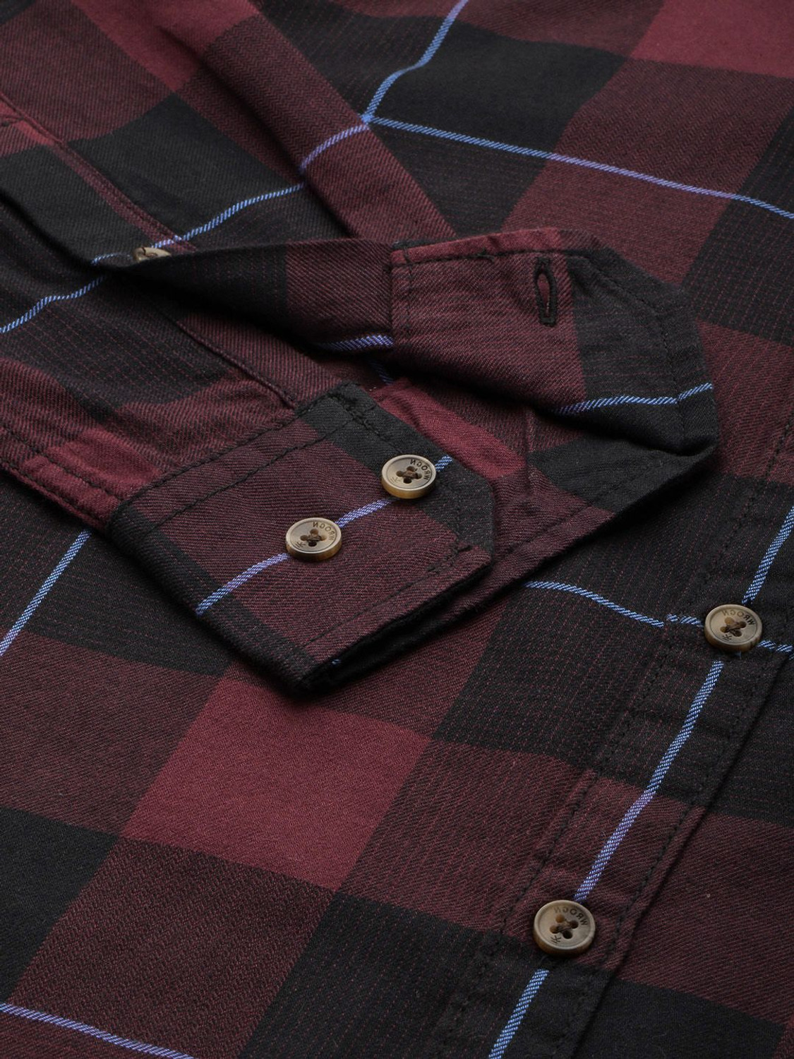 Image of WROGN Men Regular Fit Checkered Casual Shirt