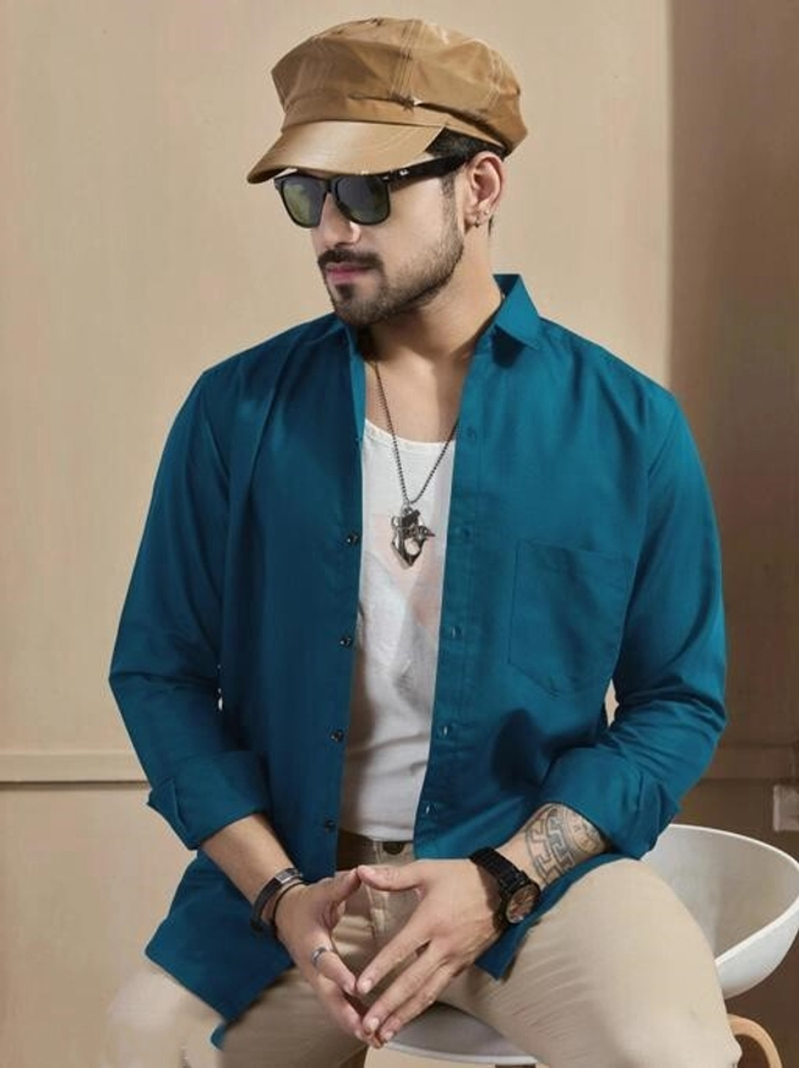 Image of Divybhav Men Regular Fit Striped Casual Shirt