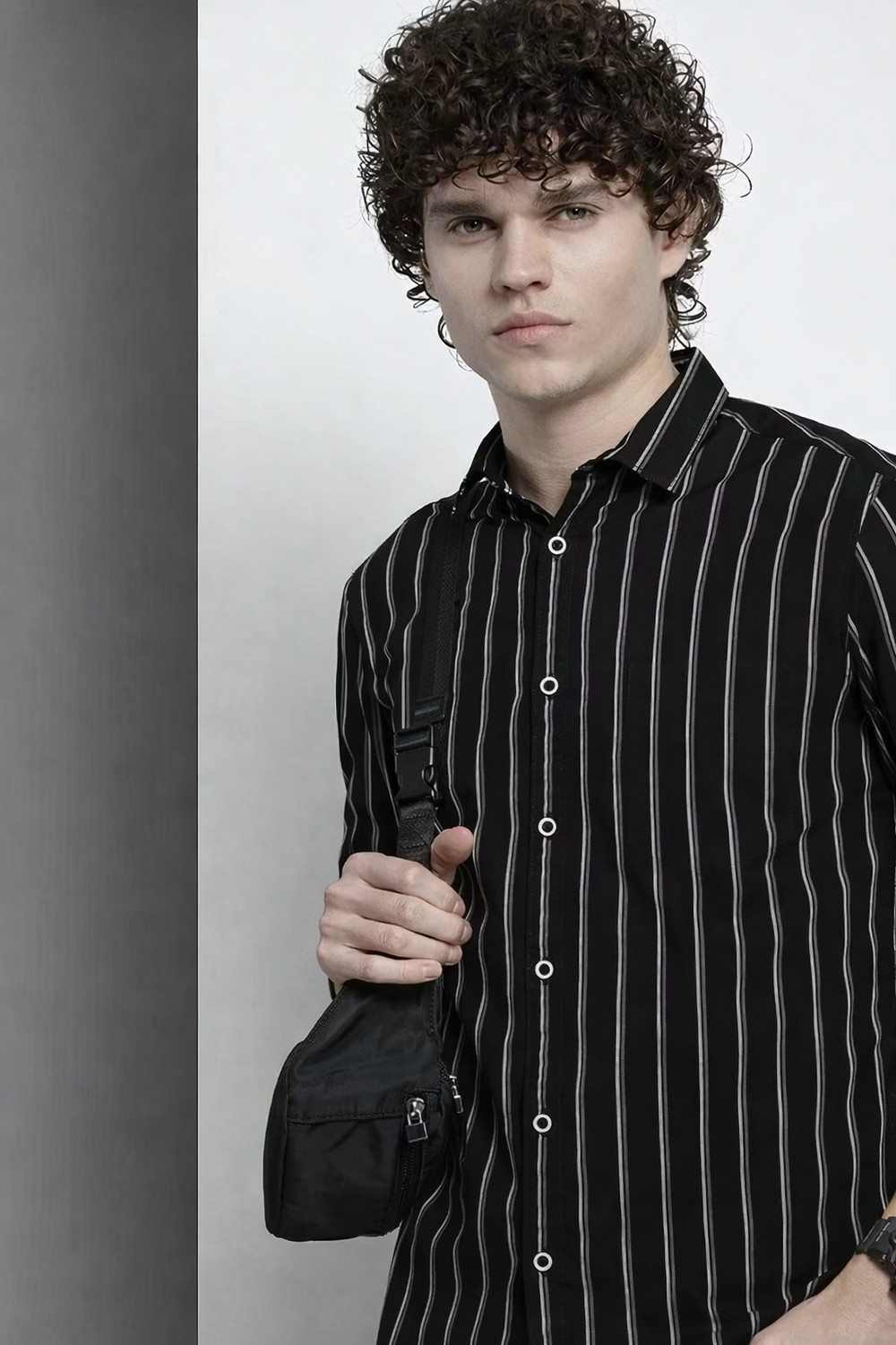 Image of FUBAR Men Slim Fit Striped Casual Shirt