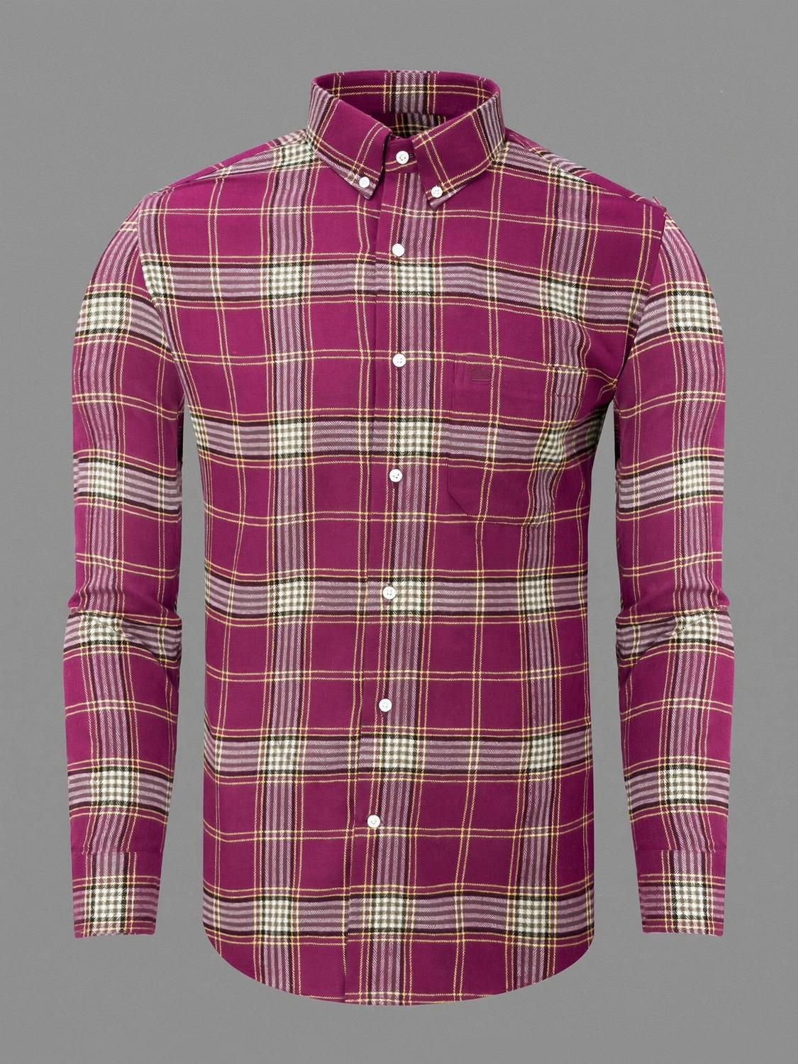 Image of french crown Men Regular Fit Self Design Casual Shirt
