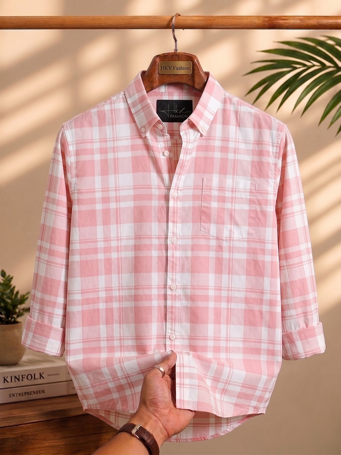 HKV FASHION Men Regular Fit Checkered Shirt - Image 1