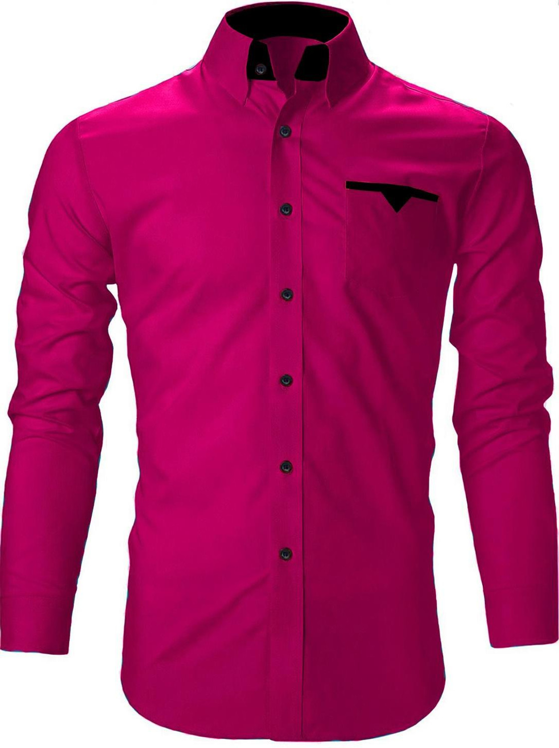 Image of SJSilk Men Regular Fit Solid Formal Shirt