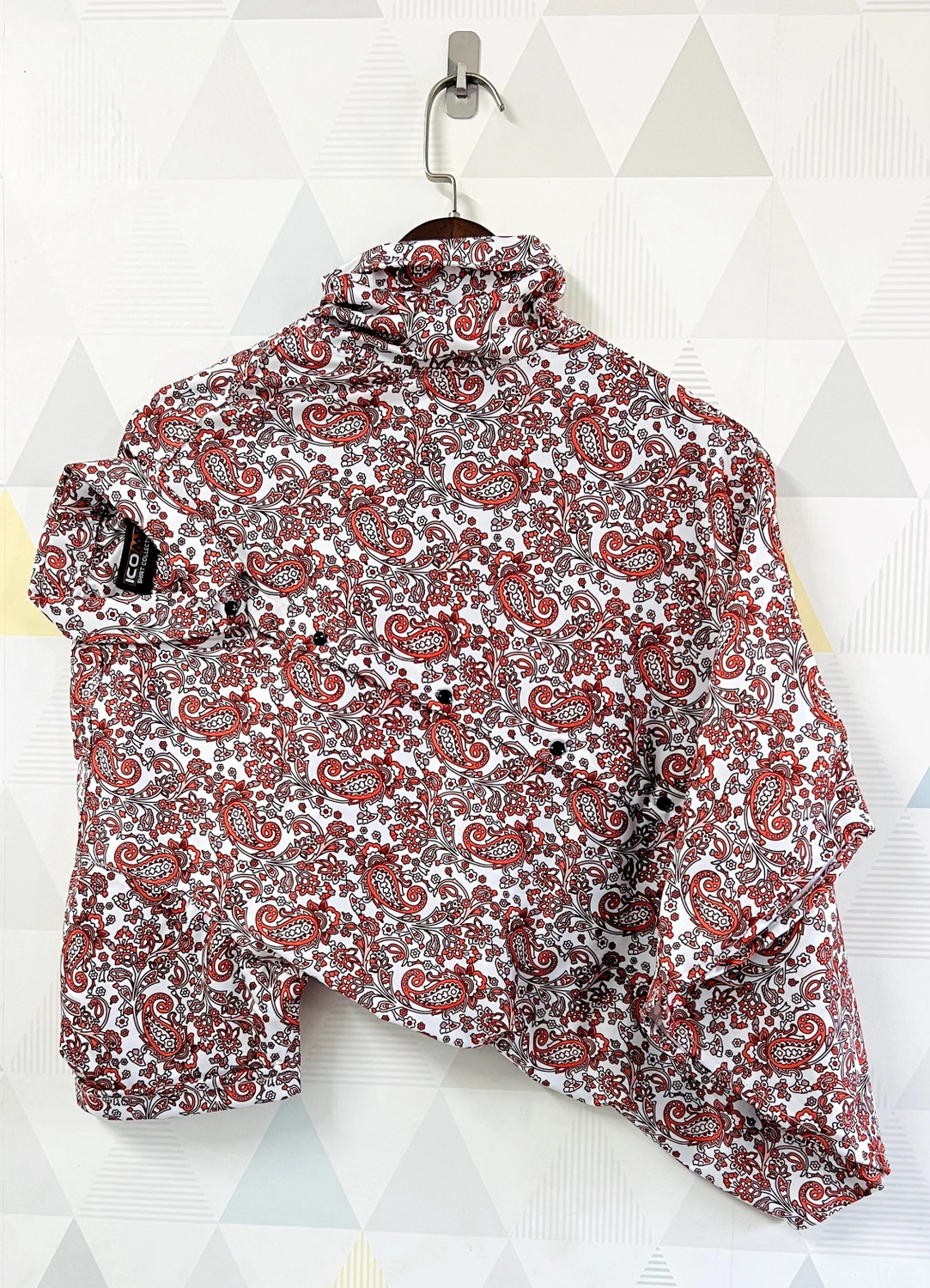 Image of Varidashi Men Regular Fit Printed Spread Collar Casual Shirt