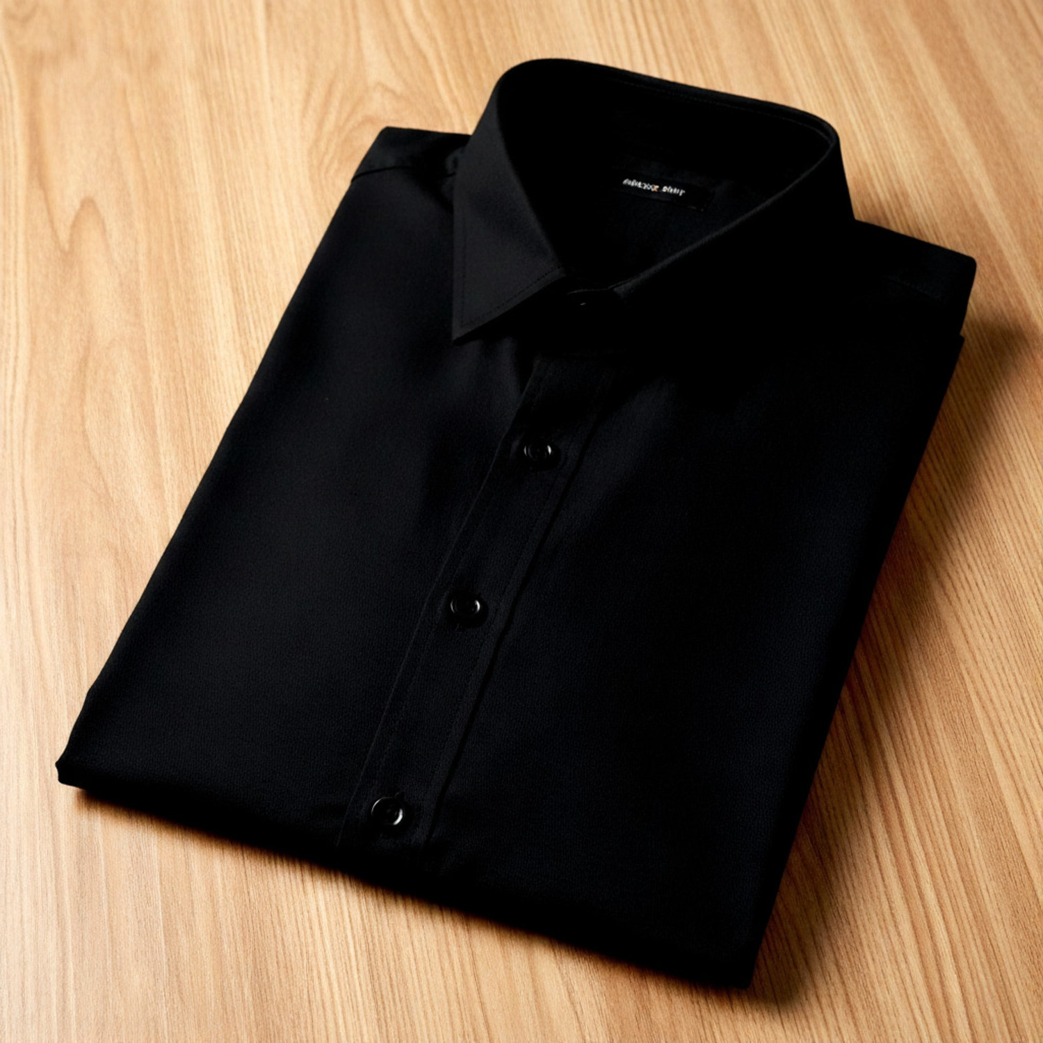CrisPet Men Regular Fit Solid Curved Collar Casual Shirt - Image 1