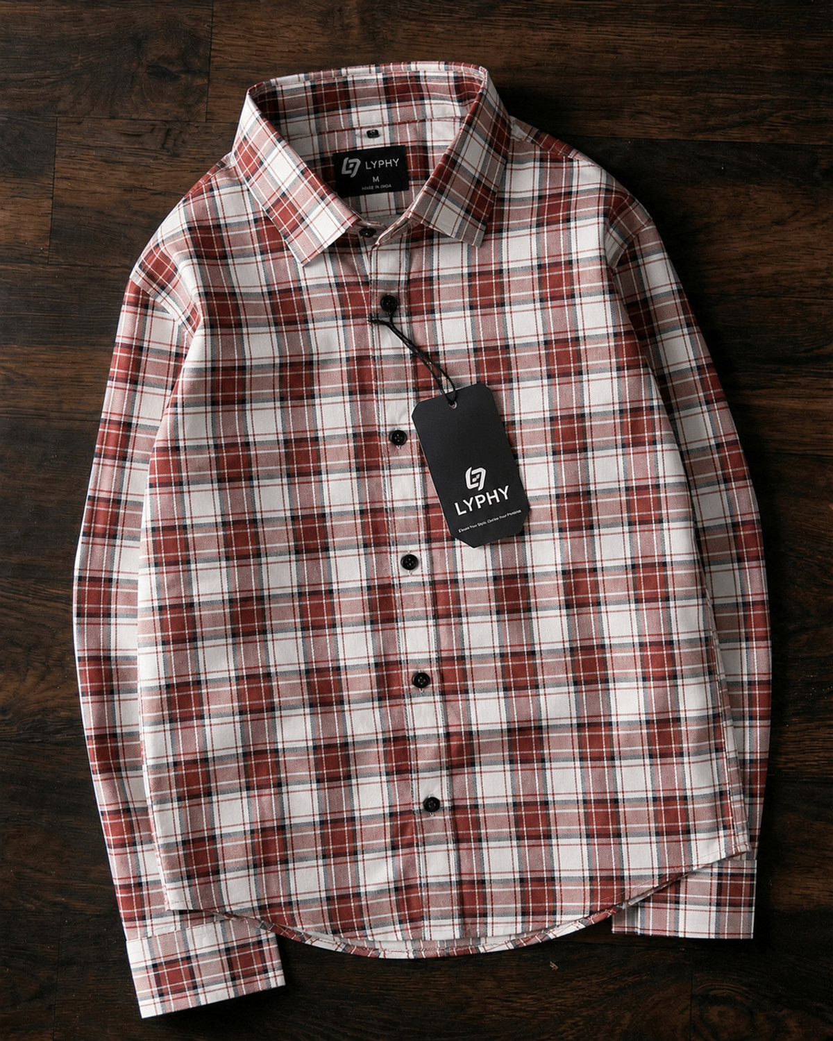 Lyphy Men Regular Fit Checkered Spread Collar Casual Shirt - Image 1