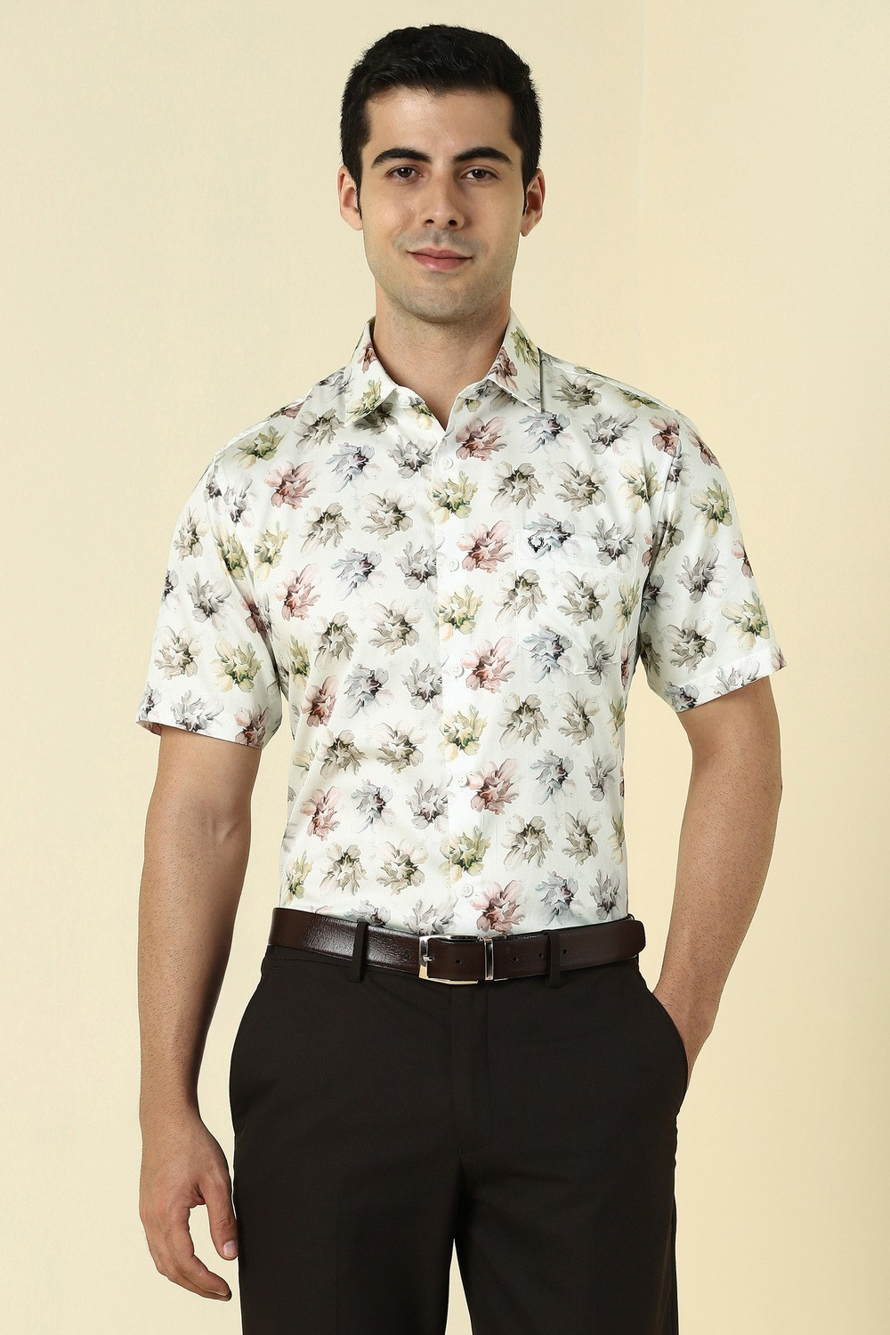 Image of Allen Solly Men Slim Fit Printed Casual Shirt