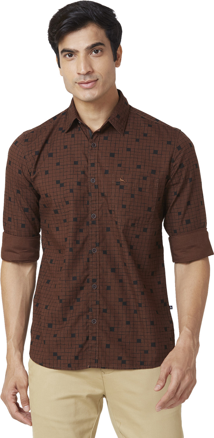 Image of PARX Men Slim Fit Printed Casual Shirt