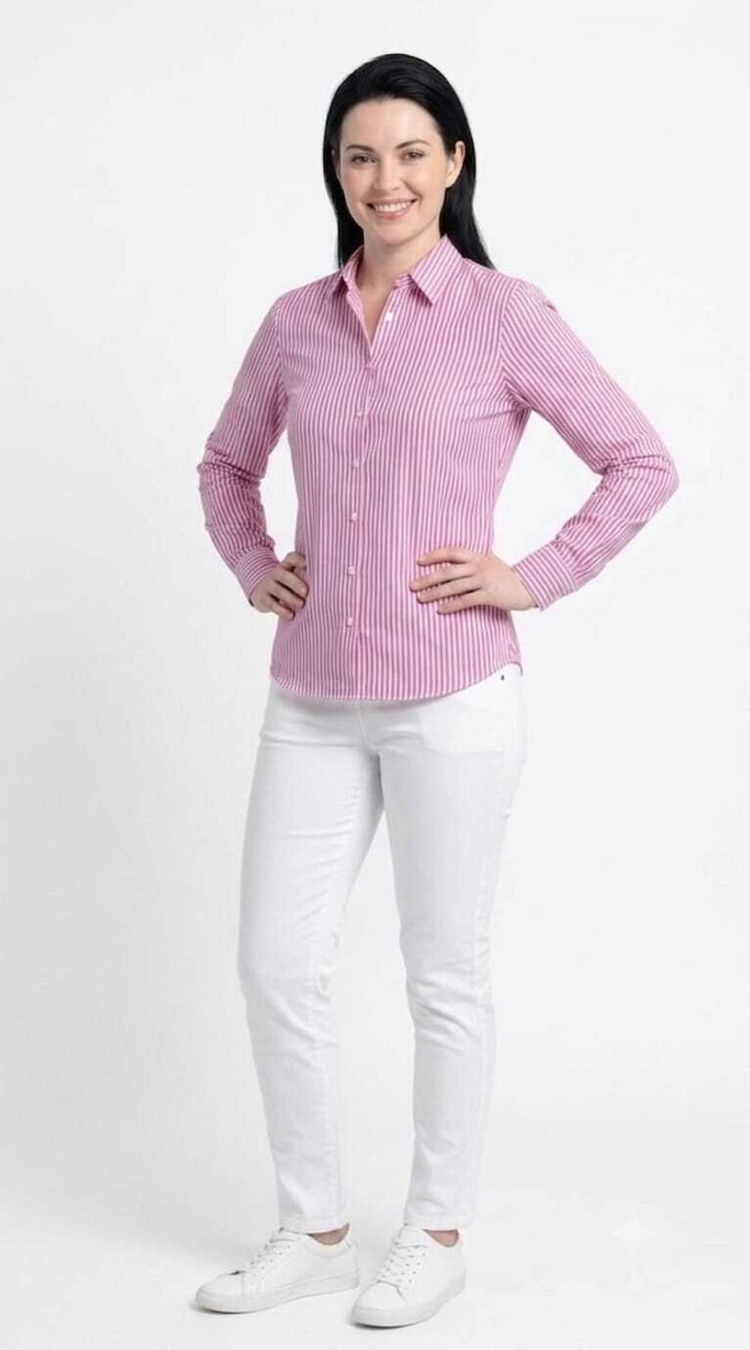Image of Yuvraj Apparels Women Comfort Fit, Comfort Fit Solid Spread Collar Party Shirt