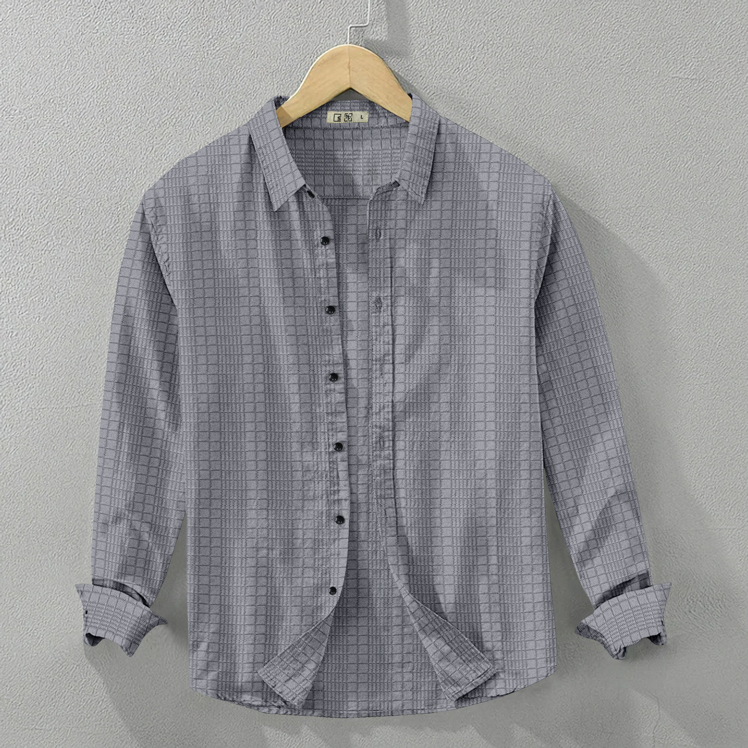 Image of JCOSTA Men Regular Fit Solid Spread Collar Casual Shirt