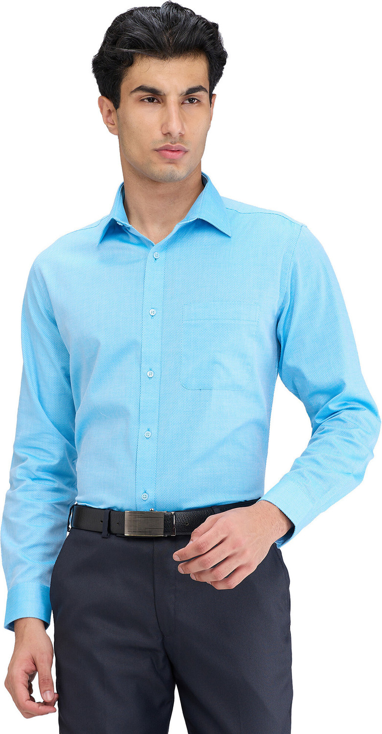 Image of Raymond Men Slim Fit Solid Formal Shirt
