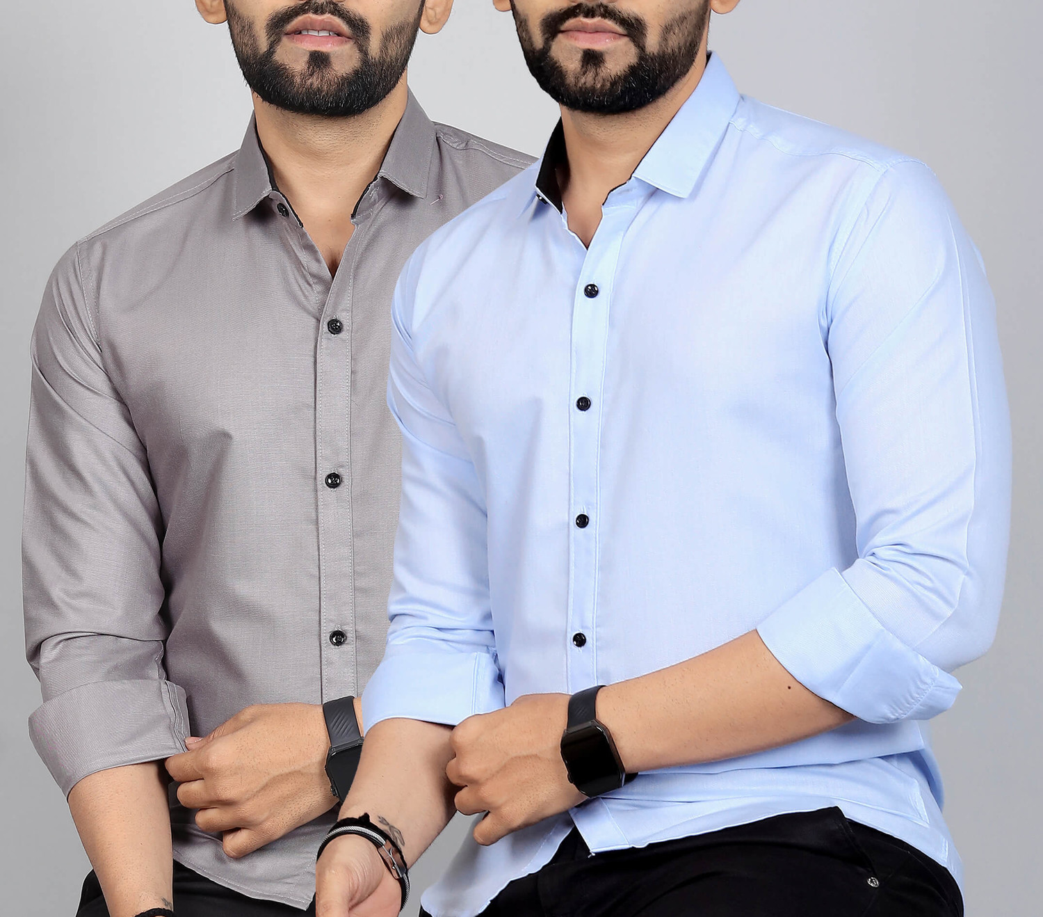 Image of METRONAUT Men Regular Fit Solid Spread Collar Casual Shirt