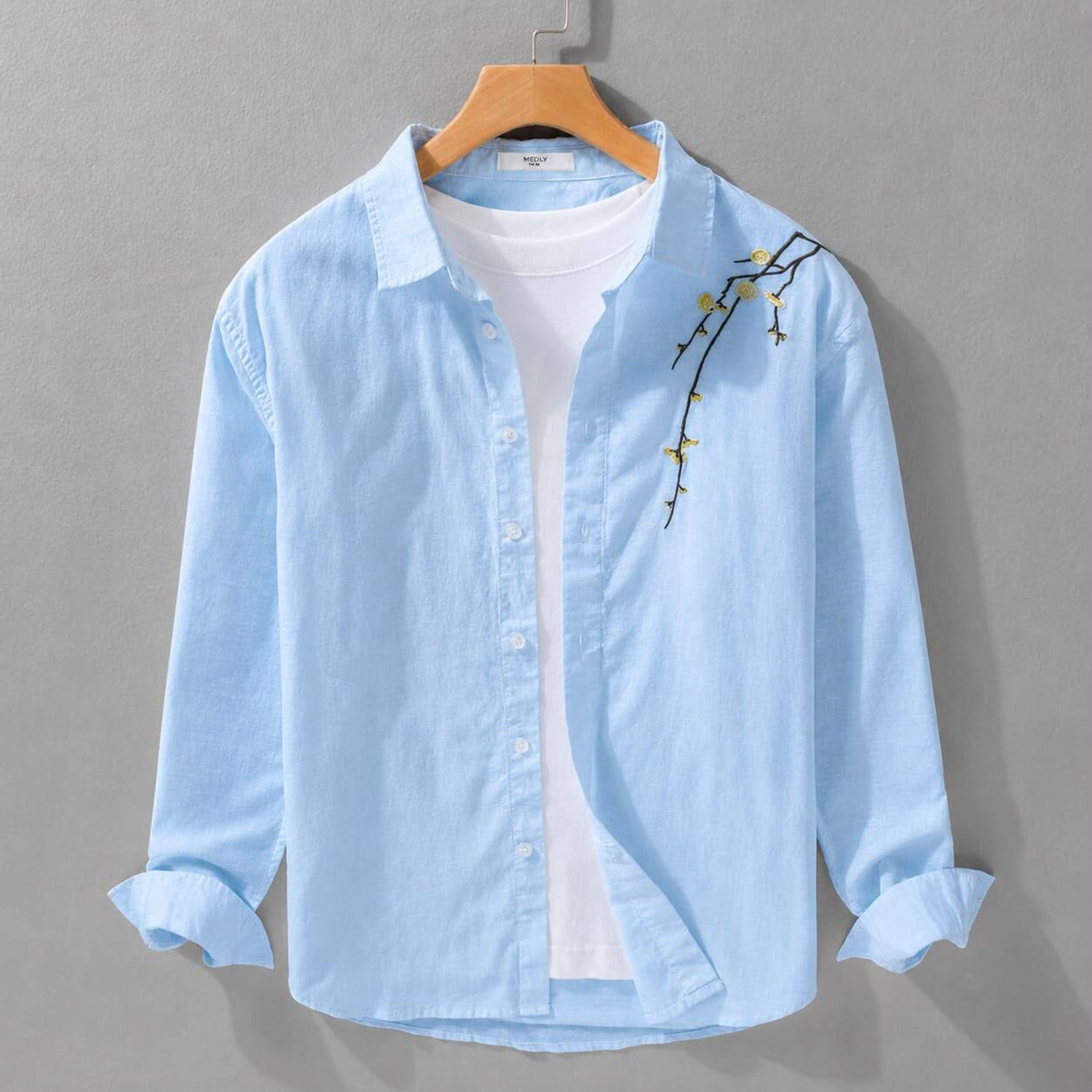 Ziya Clothiing Men Regular Fit Embroidered Casual Shirt - Image 1