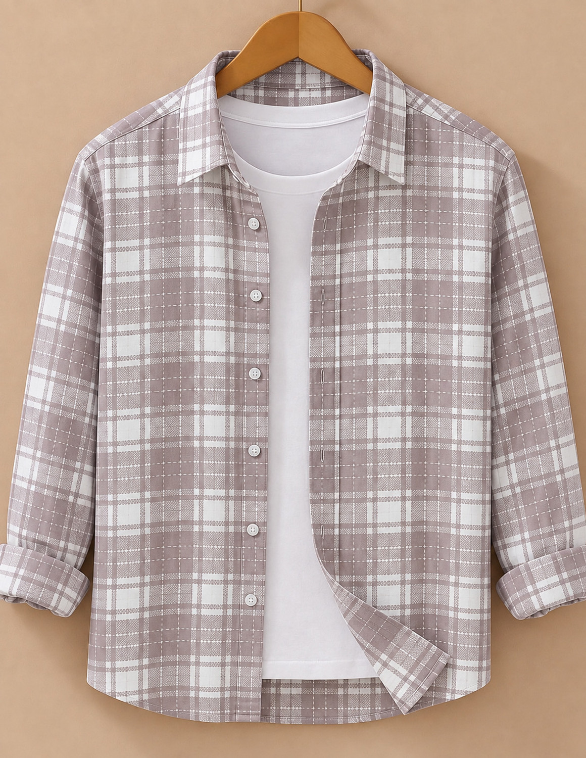 WE KAIKA Men Regular Fit Checkered Casual Shirt - Image 1