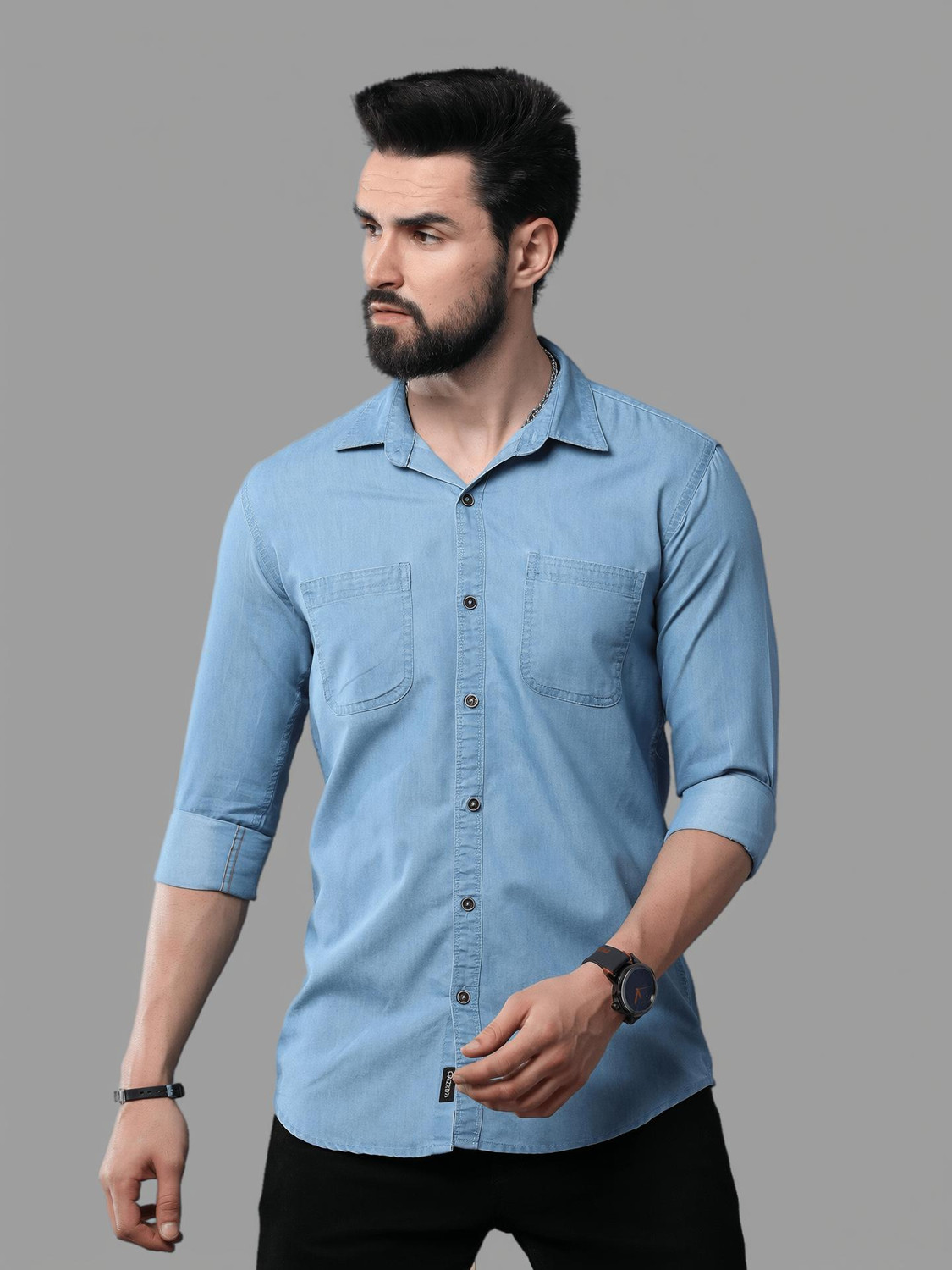 Image of Roadster Men Slim Fit Checkered Spread Collar Casual Shirt