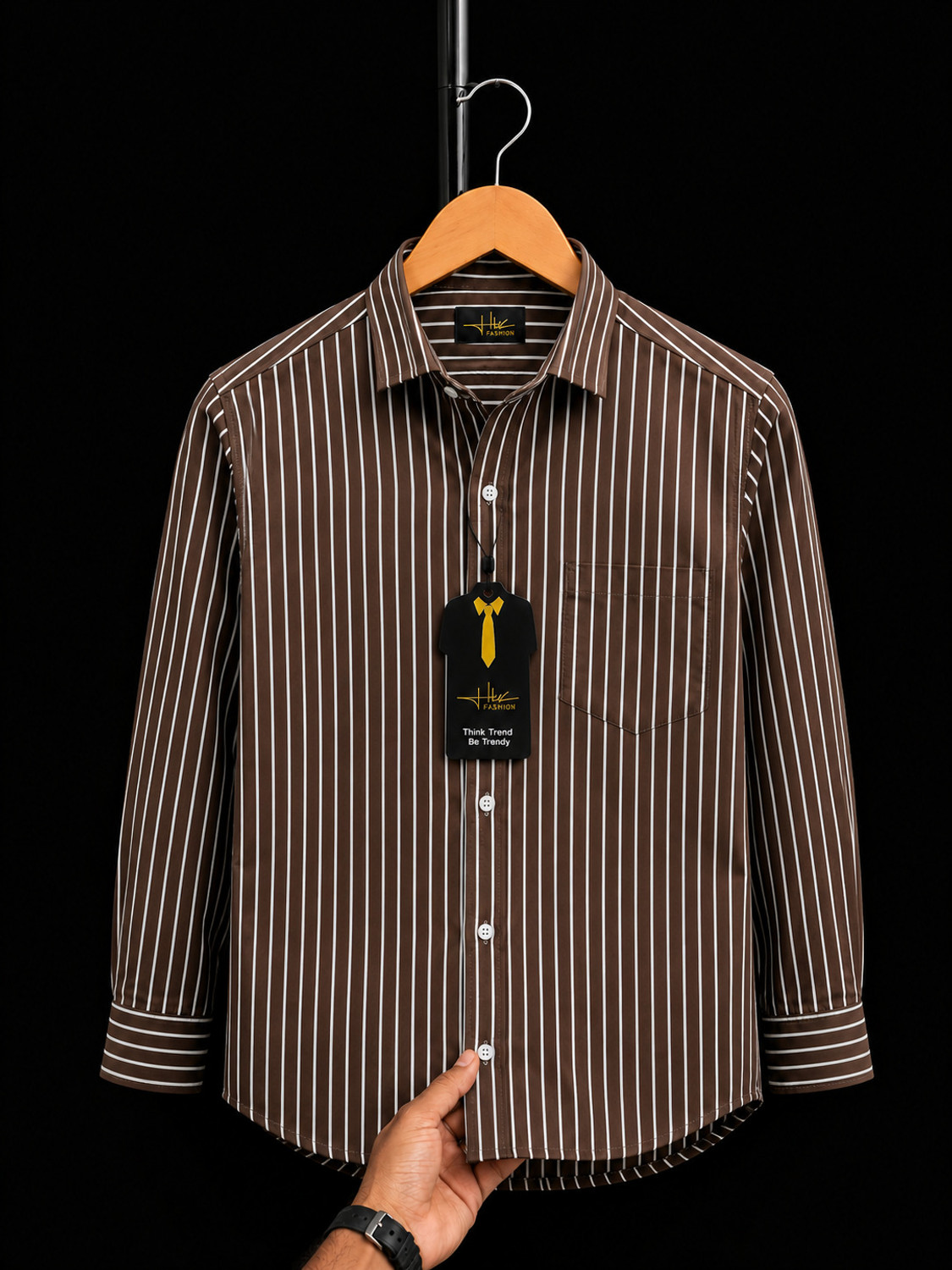 HKV FASHION Men Regular Fit Striped Shirt - Image 1