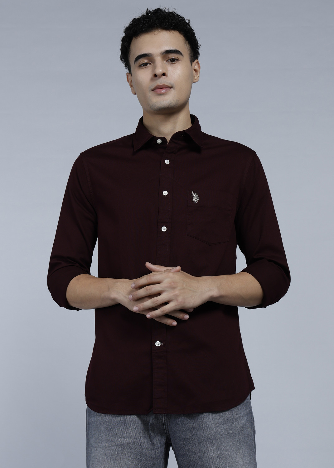U.S. POLO ASSN. Men Maroon Casual Shirt - Image 6