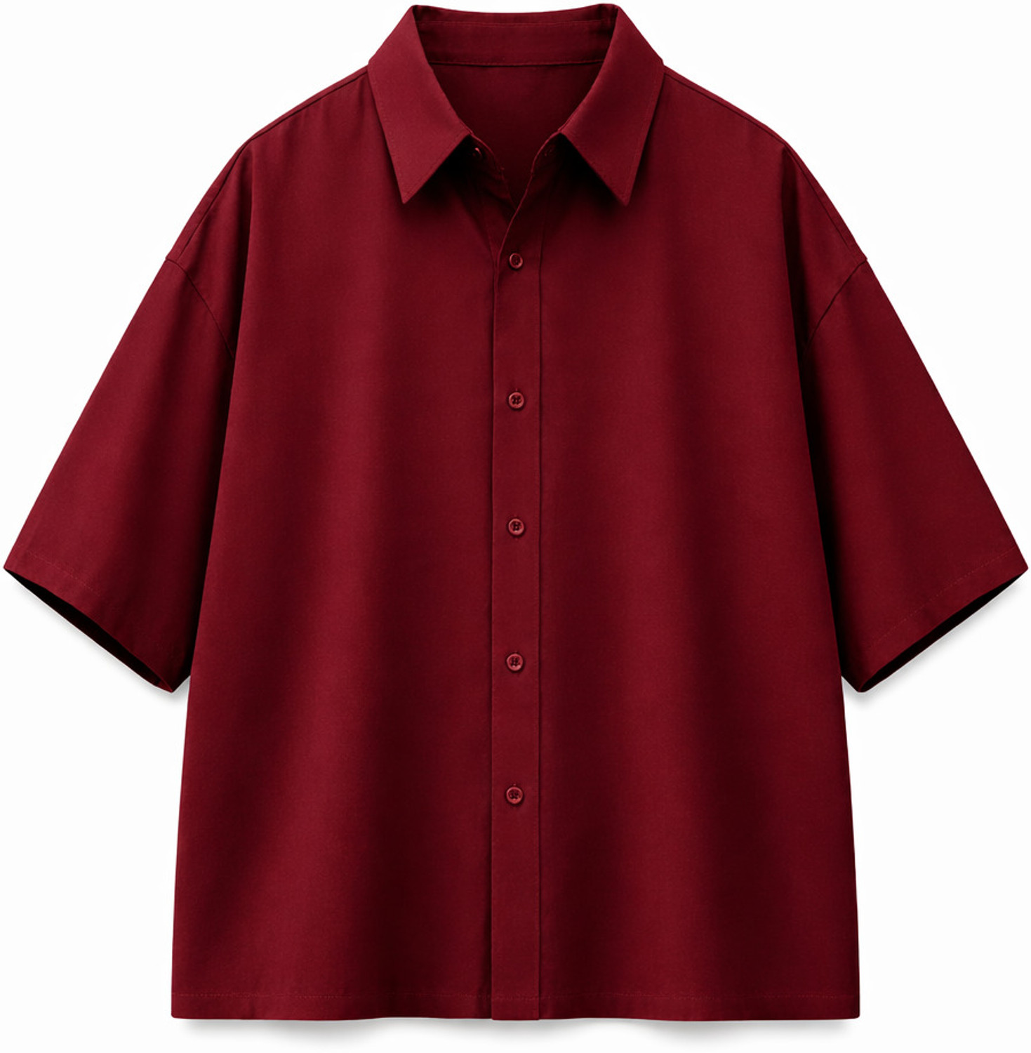 Image of SHABIB Men Relaxed Fit Solid Spread Collar Casual Shirt